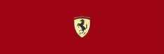 the ferrari logo on a red background