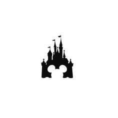 an image of a castle silhouetted against a white background