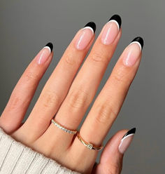 31 Classic Black French Tip Nails for Timeless Beauty Black Nail Tips, Black French Tip Nails, Black French Nails, Black French Tip, Classic Nail, Black French Tips, Prom Nail, Star Nail Art