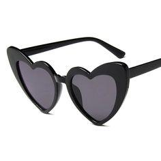 The Black Heart Sunglasses | Goth Mall Heart Shaped Glasses, Heart Shaped Frame, Big Sunglasses, Cat Sunglasses, Shaped Sunglasses, نظارات شمسية, Shades For Women, Heart Shaped Sunglasses, Heart Sunglasses