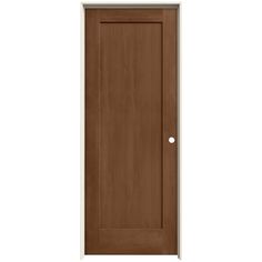 1-Panel flat door has simple, clean lines to accommodate a wide range of architectural styles. ProCore solid particle board interior core reduces sound transmission by up to 50 percent compared to a hollow core interior door. Stained door has the rich, warm look of wood, with less maintenance. Factory applied stain is brushed on and finished with a clear, protective coating. Door is prehung in frame for easy installation. Left-hand is when the knob is on the left and the door opens toward you. 5 Interior Doors Stained, Chocolate Stains, Black Interior Doors, Bifold Closet Doors, Prehung Interior Doors, Hollow Core Doors, Stained Doors, Brown Doors, Satin Nickel Hardware