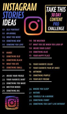 an instagram poster with the words instagram stories ideas and other things to do