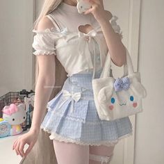 Sanrio Aesthetic Outfits, Simpul Dasi, Sanrio Outfits, Kawaii Outfits Aesthetic, Sanrio Clothes, Sanrio Fashion, Kawaii Outfit Ideas, Kawaii Outfits, Kawaii Fashion Outfits