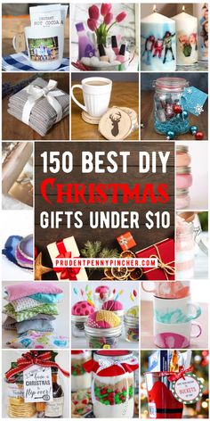 the best diy christmas gifts under $ 10 are on display in this collage