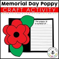 the poppy is a symbol of memorial day poppy craft activity