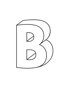 the letter b is shown in black and white