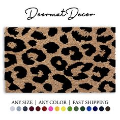 the leopard print is shown in different colors and sizes, including black, brown, green,