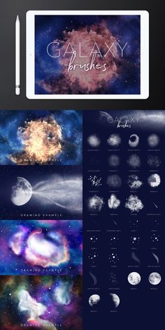 an image of the planets and their names on a tablet screen with space in the background