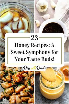 Collage of 4 honey recipes. Honey Recipes Healthy, Herb Infused Honey, Recipe Using Honey, Honey Dessert, Honey Diy, Healthy Honey, Muscle Food, Potluck Recipes