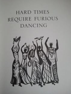 a book with an image of people dancing