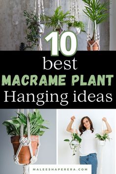 Macrame plant hanger Macrame Plant Hanger Ideas, Plant Hanger Ideas, Macrame Hangers, Hanger Ideas, Best Plants, Macrame Hanger, Hanging Macrame