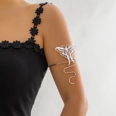 Description:Geometric Carved Butterfly Arm CuffSpecification:Size: 4.3" * 3.3"Weight: 0.7 oz/pcsMaterial: Alloy MetalColor: Gold/SilverFeatures & Details:Butterfly is a symbol of happiness.love.and it can give a person with inspiration.intoxicated and yearning.This butterfly arm cuff is made of high quality alloy metal. It is well polished. hypoallergenic and nickel free. 100% healthy for body and environment.The sparkling beveled edge gives off a chic and modern charisma and will be perfect for adding some bling to your rapper or pimp costume.Electroplate 18k gold silver coating gives it the look of quality - We did quality testings many times to make sure it is in perfect condition to be worn. This handmade gifts for her butterfly arm cuff is suitable for casual. party. prom. bar. dancin Spring Wedding Metal Bracelets, Elegant Spring Wedding Cuff Bracelet, Spring Formal Adjustable Cuff Bracelet, White Bracelets For Spring Party, Silver Bracelets For Spring Party, White Adjustable Cuff Bracelet For Party, Adjustable White Cuff Bracelet For Parties, White Party Cuff Bracelet, Adjustable White Cuff Bracelet For Party