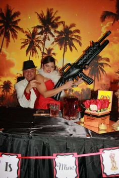 Scarface party / Gangsta / Al Pacino / The world is mine Birthday Party Ideas | Photo 1 of 32 | Catch My Party Monty Carlo Theme Party, Scarface Party Decorations, Mafia Theme Party, Mafia Theme, Players Ball