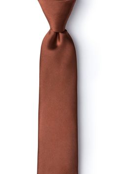 Suit up to perfection with the beautiful solid skinny ties by Peter Hayer. This microfiber spice brown skinny tie features a refined satin finish, giving just the right amount of sheen that's perfect for formal events, important business meetings, or weddings. This durable tie is never short on style and you'll be receiving compliments for years to come. Imported. Classic Brown Ties For Party, Fall Groomsmen, Rosy Brown, Brown Tie, Wedding Bridal Party, Suit Up, Fairy Tale Wedding, Wedding Fashion, Wedding Things