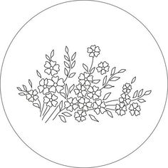 a bouquet of flowers on a white background in a round frame royalty free stock illustrations