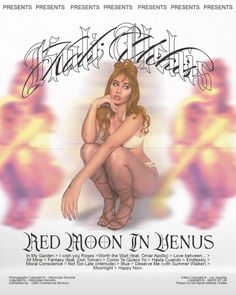 the poster for red moon in venus, which features an image of a naked woman