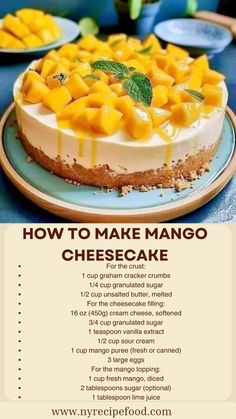 how to make mango cheesecake