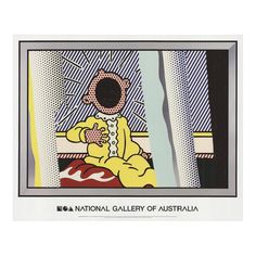 an image of a person sitting in front of a window with the words national gallery of australia on it