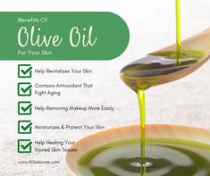 the benefits of olive oil for your skin are shown in this advertiser's advertisement