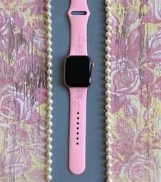 *Your engraved Apple Watch Band is handmade and therefore unique and one of a kind! *Color in photos: Pink *Watch Size: Compatible with 38mm, 40mm, 41mm, 42mm, 44mm, 45mm watch sizes. *Watch Band Lengths: 38/40/41mm - Small/Medium fits wrist circumference 5.1-7.1 inches (130-180 mm) - Medium/Large fits wrist circumference 5.9-7.9 inches (150-200 mm) 42/44/45mm - Small/Medium fits wrist circumference 5.5-7.3 inches (140-185 mm) - Medium/Large fits wrist circumference 6.3-8.3 inches (160-210 mm) * Personalized Pink Apple Watch Band For Gift, Personalized Pink Apple Watch Band As Gift, Personalized Pink Watch Accessories For Gift, Personalized Pink Watch Accessories Gift, Handmade Pink Watch Bands As Gift, Rose Watch, Best Apple Watch, Apple Band, White Hibiscus