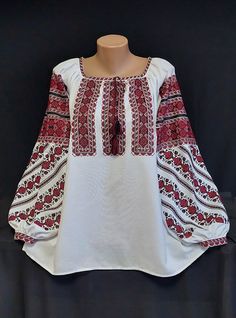 image Ukrainian Blouse, Ukrainian Clothing, Womens Blouses, Boho Blouse, Peasant Blouse, Boho Blouses, Embroidered Shirt, Womens Clothing Tops, Boho Fashion