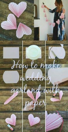 how to make wedding garlands with paper - step by step instructions for beginners