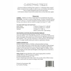 the back cover of christmas trees