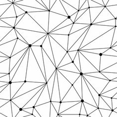 an abstract black and white background consisting of lines, dots and shapes that are connected to each other