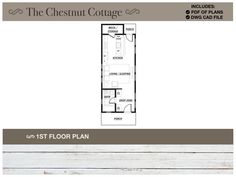 the chestnut cottage floor plan is shown