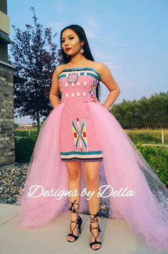 When Fashion meets Culture – Designs by Della Ojibwe Wedding, American Prom Dress, American Prom, Native Dresses, Powwow Outfits