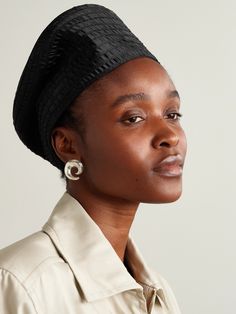 Gigi Burris' 'Ady' hat is inspired by vintage pillbox styles, and yet feels so fresh and contemporary. It's been crafted in the brand's New York City workshop from shirred satin and has a slightly tilted shape. Customize yours by adding a brooch. Beauty Sets, Jo Malone London, So Fresh, Flat Cap, Charlotte Tilbury, Ski Wear, Jeans Dress, Black Satin, Net A Porter