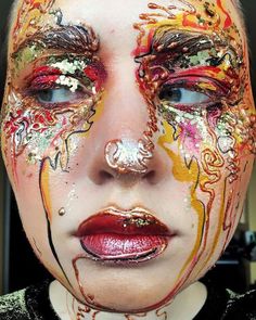 Extreme Make-up, Make Up Diy, Fantasy Make-up, Festival Make Up, Drag Make-up, High Fashion Makeup, Make Up Inspiration, Avant Garde Makeup, Photographie Portrait Inspiration