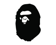 a black and white silhouette of a gorilla