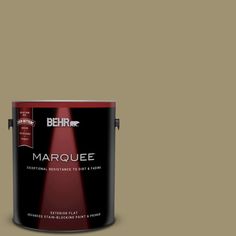 the behr marquee paint is dark brown and has a green tint