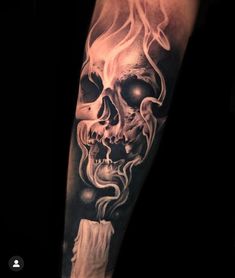 Male Skull Tattoo, Tattoo Ideas For Men Skull, Evil Tattoo Sleeve, Forearm Skull Tattoo, Skull Arm Tattoo Men, Skull Tattoo For Men, Evil Tattoos For Men, Realistic Skull Tattoo, Skull Tattoos Design