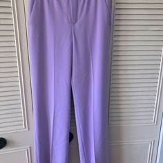 Lavender Purple Pants. Straight Leg. Excellent Condition, Never Worn. Zara Woman: Xs Purple Wide Leg Pants For Spring, Purple Full Length Formal Bottoms, Purple Formal Full-length Bottoms, Formal Full-length Purple Bottoms, Full Length Purple Formal Bottoms, Spring Purple Wide Leg Pants With Pockets, Chic Purple Pants With Pockets, Casual Lavender Wide Leg Pants, Elegant Purple Straight Leg Bottoms