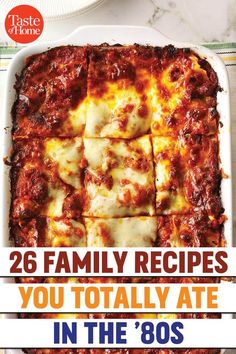 the cover of taste home's family recipes you totally ate in the 80s