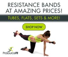 a woman is doing exercises with resistance bands at amazing prices tubes, flats, sets & more