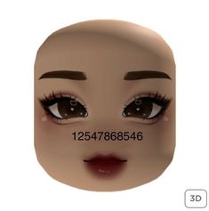 an animated woman's face is shown with the numbers on her forehead and eyebrows