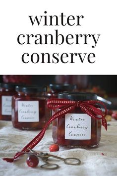 the cover of winter cranberry conserve