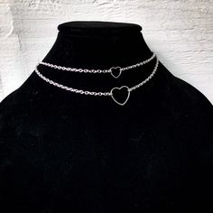 💌JOIN OUR EMAIL LIST FOR 20% OFF COUPON💌 Sign up here: http://eepurl.com/hVBecv (You will receive exclusive deals, information on upcoming releases/giveaways and much more! Check spam folder if you cannot find email containing instant coupon code.) Something more delicate but don't let this necklaces look fool you. She's extremely strong and beautiful. Choose either a smaller heart or large in the drop down menu. An instant staple piece for sure. Entirely 100% stainless steel down to the compo Silver Heart Necklace With Chain For Mother's Day, Mother's Day Silver Heart Necklace With Chain, Mother's Day Silver Heart Necklace, Trendy Silver Double Heart Jewelry, Trendy Silver Heart Necklace For Mother's Day, Trendy Double Heart Sterling Silver Jewelry, Nickel-free Heart Shaped Alloy Jewelry, Nickel-free Heart-shaped Alloy Jewelry, Trendy Sterling Silver Double Heart Jewelry