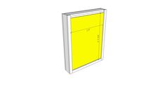 a drawing of a yellow door on a white background