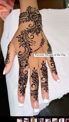 henna tattoo designs on the hand and wrist for girls with beautiful flower patterns,