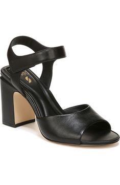 SARTO by Franco Sarto Flexa Natalie Sandal (Women) | Nordstromrack Modern Synthetic Ankle Strap Block Heels, Modern Ankle Strap Block Heels, Modern Synthetic Block Heels With Ankle Strap, Synthetic Block Heels With Sculpted Heel And Ankle Strap, Modern Sandals With Stacked Heel, Chic Synthetic Block Heels With Cushioned Footbed, Synthetic Heels With Cushioned Footbed And Block Heel, Synthetic Block Heels With Cushioned Footbed And Open Heel, Synthetic Open Heel Block Heels With Cushioned Footbed