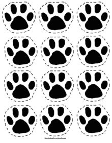 black and white dog paw printables