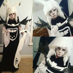 'ASRIEL blocks the way!' . I think Asriel is about done. I'm just waiting for my… Zombie Contacts, Asriel Undertale, Asriel Dreemurr, Halloween Inspo, Undertale Art, Amazing Cosplay