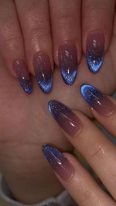 Blue Nail, Cat Eye Nails, Funny Profile, Funky Nails