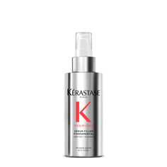 This luxurious hair serum repels humidity, deeply nourishes hair and locks out frizz for 3x’s smoother hair*. This serum protects from heat damage up to 450°F. It visibly reduces the appearance of split ends and provides 99% stronger hair* and 85% shinier hair**. Protects against heat up to 450° Repel humidity and locks out frizz for smoother hair Hair is stronger and shinier **vs. non conditioning shampoo ** vs. unwashed hair Heat Protection Stronger Hair Anti-Frizz . | Kérastase - Sérum Filler Kerastase Serum, Kerastase Hair, Anti Frizz Serum, Heat Protectant Hair, Hair Balm, Best Hair Care Products, Luxurious Hair, Hair Milk, Hair Repair Mask