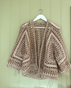 A hexagon crochet cardigan pattern. Hexagon Jacket Crochet, Solid Hexagon Cardigan Crochet Pattern, Hexagon Pullover Crochet Pattern, Crochet Hexagon Button Up, Crochet Hexagon Cardigan With Hood, Oversized Hexagon Crochet Cardigan, Make And Do Crew, Add Sleeves, Crochet Sweater Pattern Free