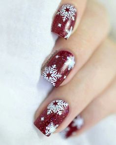 Christmas Snowflakes Nails, House On Fire, Lash Kit, Up Nails, Color For Nails, Snowflake Nail Art, Nail Art Designs Summer